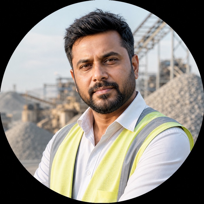 Portrait of Supriyo Das in a construction operations setting